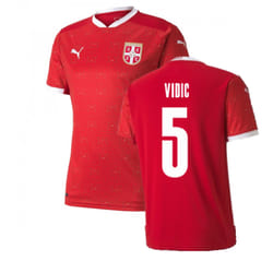 2020-2021 Serbia Home Puma Football Shirt (VIDIC 5) - S