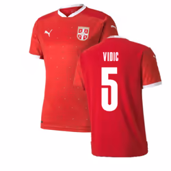 2020-2021 Serbia Home Puma Football Shirt (VIDIC 5) - XL