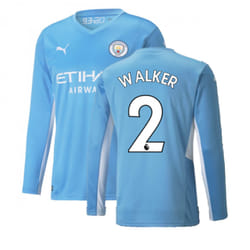 2021-2022 Man City Long Sleeve Home Shirt (WALKER 2) - XL