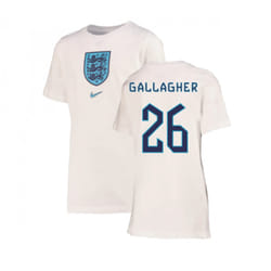 2022-2023 England Crest Tee (White) - Kids (Gallagher 26) - MB
