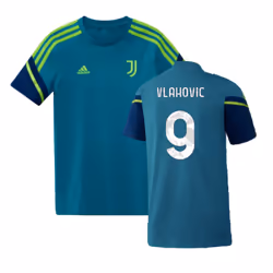 2022-2023 Juventus Training Shirt (Active Teal) - Kids (VLAHOVIC 9) - SB