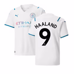 2021-2022 Man City Away Shirt (Kids) (HAALAND 9) - MB