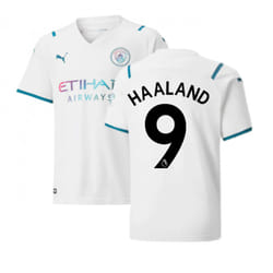 2021-2022 Man City Away Shirt (Kids) (HAALAND 9) - MB
