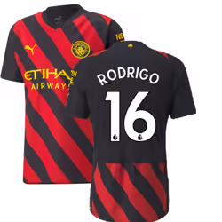 2022-2023 Man City Authentic Away Shirt (RODRIGO 16) - S