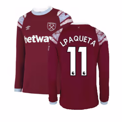 2022-2023 West Ham Long Sleeve Home Shirt (L PAQUETA 11) - 3XL