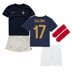 2022-2023 France Home Little Boys Mini Kit (Saliba 17) - SB