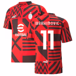 2022-2023 AC Milan Pre-Match Jersey (Red) (IBRAHIMOVIC 11) - L