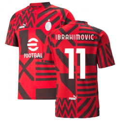 2022-2023 AC Milan Pre-Match Jersey (Red) (IBRAHIMOVIC 11) - L