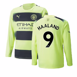 2022-2023 Man City Long Sleeve Third Shirt (HAALAND 9) - M