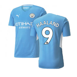2021-2022 Man City Authentic Home Shirt (HAALAND 9) - XXL