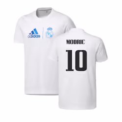 2023 Real Madrid Graphic Tee (White) (MODRIC 10) - L