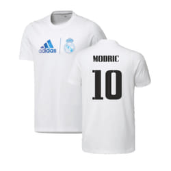 2023 Real Madrid Graphic Tee (White) (MODRIC 10) - L