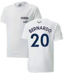 2022-2023 Man City Casuals Tee (White) - Kids (BERNARDO 20) - MB