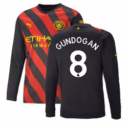 2022-2023 Man City Long Sleeve Away Shirt (GUNDOGAN 8) - XXL