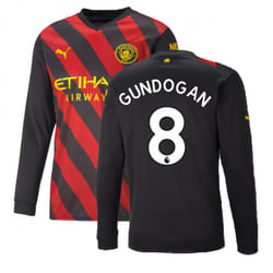 2022-2023 Man City Long Sleeve Away Shirt (GUNDOGAN 8) - XXL
