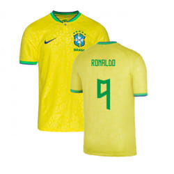 2022-2023 Brazil Little Boys Home Shirt (Ronaldo 9) - SB