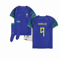 2022-2023 Brazil Away Little Boys Mini Kit (Ronaldo 9) - SB