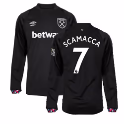 2022-2023 West Ham Long Sleeve Away Shirt (SCAMACCA 7) - 3XL