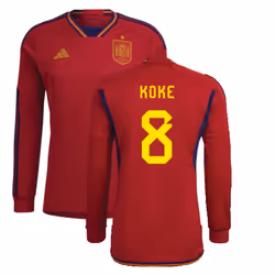 2022-2023 Spain Long Sleeve Home Shirt (KOKE 8) - 3XL