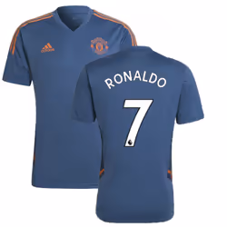 2022-2023 Man Utd Training Shirt (Blue) (RONALDO 7) - M