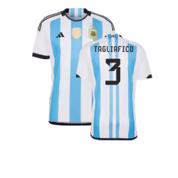 Argentina 2022 World Cup Winners Home Shirt (TAGLIAFICO 3) - 3XL