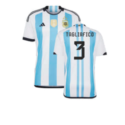 Argentina 2022 World Cup Winners Home Shirt (TAGLIAFICO 3) - 3XL