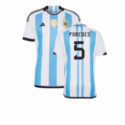 Argentina 2022 World Cup Winners Home Shirt (PAREDES 5) - 3XL