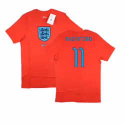 2022-2023 England World Cup Crest Tee (Red) (Rashford 11) - M