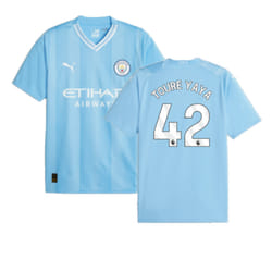 2023-2024 Man City Home Shirt (TOURE YAYA 42) - M