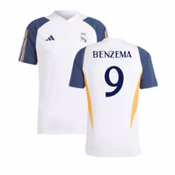 2023-2024 Real Madrid Training Shirt (White) (Benzema 9) - XXL