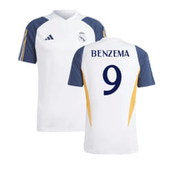 2023-2024 Real Madrid Training Shirt (White) (Benzema 9) - 3XL