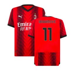 2023-2024 AC Milan Home Authentic Shirt (Ibrahimovic 11) - L