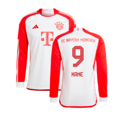 2023-2024 Bayern Munich Long Sleeve Home Shirt (Kids) (Kane 9) - XXL