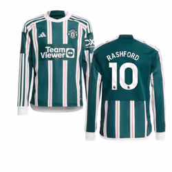 2023-2024 Man Utd Away Long Sleeve Shirt (Kids) (Rashford 10) - MB