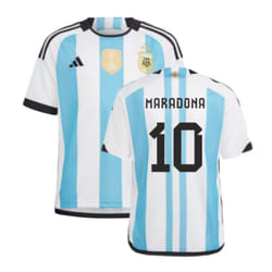 Argentina 2022 World Cup Winners Home Shirt - Kids (MARADONA 10) - XXL