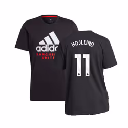 2023-2024 Man Utd DNA Graphic Tee (Black) (Hojlund 11) - L