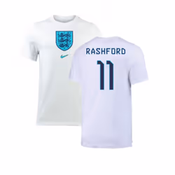 2022-2023 England Crest Tee (White) (Rashford 11) - XXL