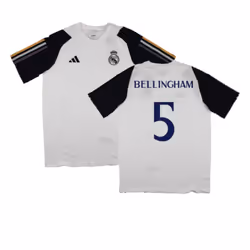 2023-2024 Real Madrid Core Tee (White) (Bellingham 5) - M