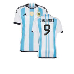 Argentina 2022 World Cup Winners Home Shirt (J ALVAREZ 9) - XXL