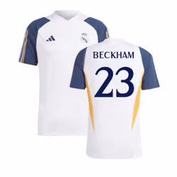 2023-2024 Real Madrid Training Shirt (White) (Beckham 23) - XL