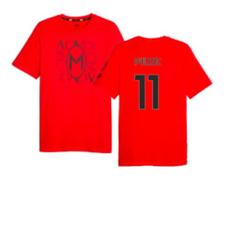 2023-2024 AC Milan FtblCore Graphic Tee (Red) (Pulisic 11) - XL