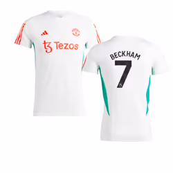 2023-2024 Man Utd Training Jersey (White) - Ladies (Beckham 7) - S