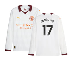 2023-2024 Man City Long Sleeve Away Shirt (DE BRUYNE 17) - S