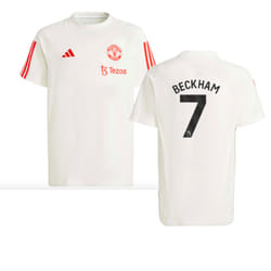 2023-2024 Man Utd Training Tee (White) - Kids (Beckham 7) - XXL