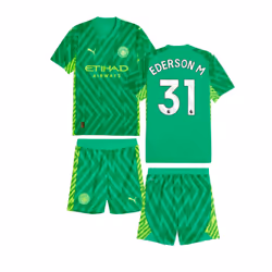 2023-2024 Man City Goalkeeper Mini Kit (Green) (Ederson M 31) - 1-2 Years
