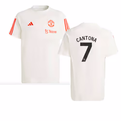 2023-2024 Man Utd Training Tee (White) - Kids (Cantona 7) - XXL