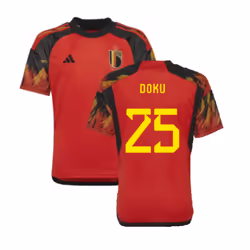 2022-2023 Belgium Home Shirt (Kids) (Doku 25) - MB