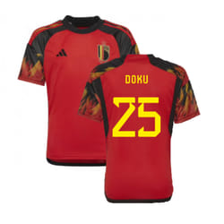 2022-2023 Belgium Home Shirt (Kids) (Doku 25) - XLB