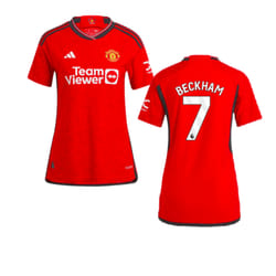 2023-2024 Man Utd Authentic Home Shirt (Ladies) (Beckham 7) - L