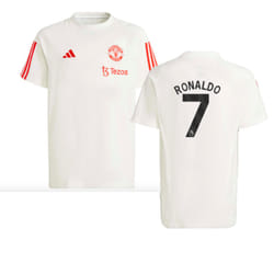 2023-2024 Man Utd Training Tee (White) - Kids (Ronaldo 7) - XXL